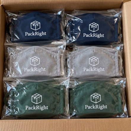 Wholesale face masks packed in a shipping box